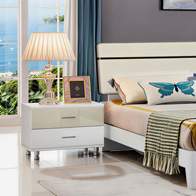 Mobiliário de quarto de madeira de tamanho king com armazenamento minimalista aconchegante Master Suite de alta qualidade luxuosa moderna