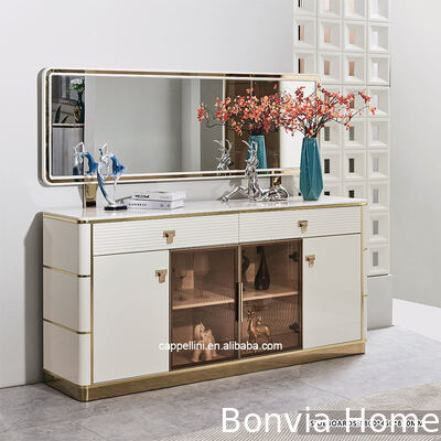 Tabela de jantar de luxo moderna e branca, de 6 lugares, mobiliário de sala de jantar de madeira, casa completa, mesa de jantar de quadro de madeira, de 4 cadeiras