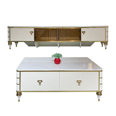 Alta qualidade stand de TV de madeira branca nórdica armazenamento móveis para casa hotel moderno de luxo MDF sala de estar armário de TV