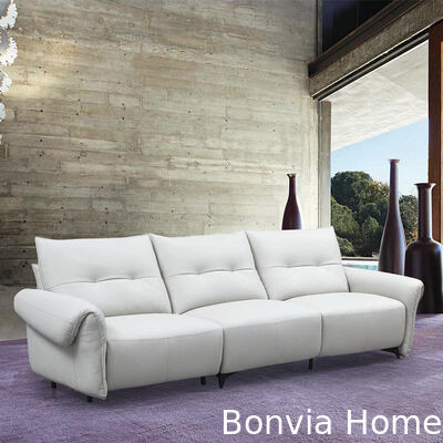 Italian Style Minimalism White Modular Couch Living Room Sofa Set Furniture Modern Luxury Home Lounge Sectional Leather Sofa