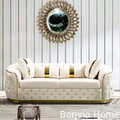 Conjunto de Móveis de Sofá de Luxo Personalizado de Alta Qualidade 3 2 1 Lugares para Sala de Estar Modular Design Italiano Moderno Sofá Seccional de Tecido