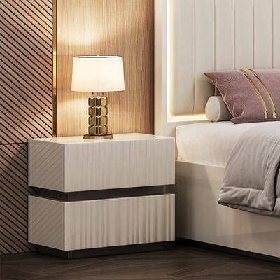 Conjunto de quarto luxuoso moderno king size, cama de casal, led, cabeceira, hotel, casa, quarto principal, conjunto completo de móveis de madeira