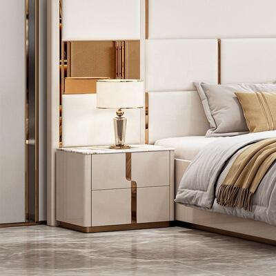 Novo design de luxo king size cama dupla mobiliário moderno conjunto de quarto de madeira conjuntos de quarto com mesa de vestiário caixa de gavetas