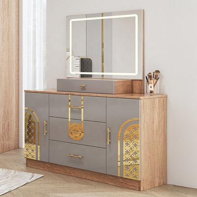 Chambre a coucher completo turco conjuntos de quarto cama king size duplo quadro de madeira barato luxo moderno conjunto de móveis de quarto