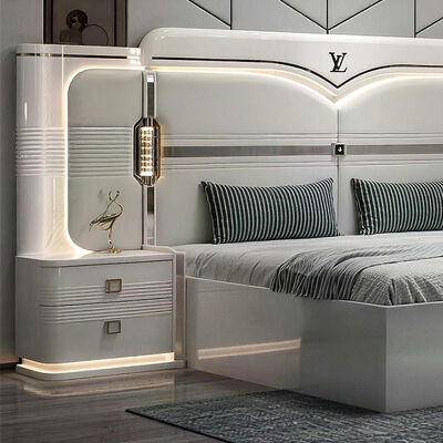 Ensembles De Chambre Couch king Size Luxury Bedroom Sets Home Double Bedroom Set de mobiliário de quarto moderno turco de madeira