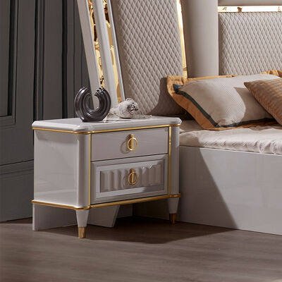 Capa de Veludo Moderno Capa de cabeça Sala de madeira King Size Sets Cama Mobiliário Camas de Rainha Full Cabinet Set de Quarto