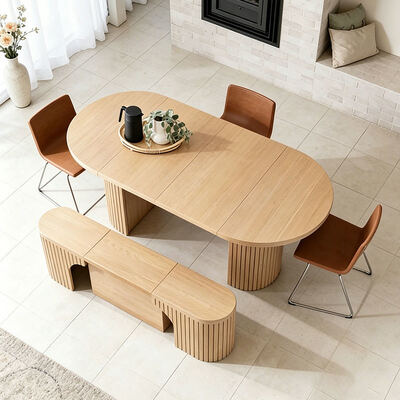 Nordic moderno extensível mesa de jantar dobrável topo de madeira móveis da sala de jantar minimalista madeira maciça dobrável conjunto de mesa de jantar