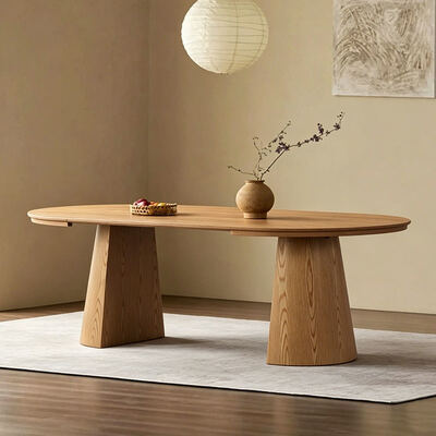 Mesa de jantar redonda minimalista e extensível Mobiliário de sala de jantar de madeira Espaço dobrável Economização de espaço para a casa Mesa de jantar dobrável moderna