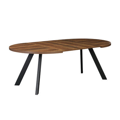 Atacado moderna mesa de jantar extensível de madeira dobrável móveis de sala de jantar simples redondo ajustável mesa de jantar expansível