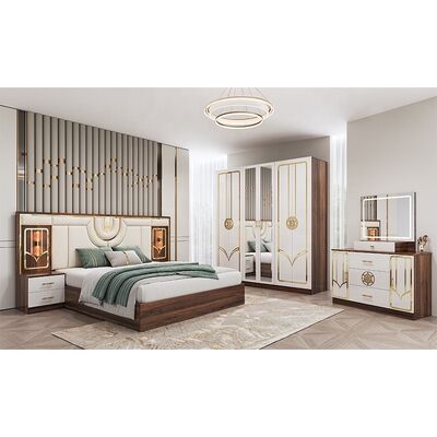 Conjunto de móveis de quarto turcos baratos por atacado da China, estrutura de madeira, cama de luxo king size, conjuntos de quarto modernos de luxo de casal e casal