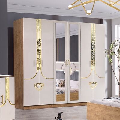 Ensemble Lit Armoire Et Coiffeuse Mobiliário turco conjunto de quartos de luxo King Size Quarto de cama Moderno conjunto de mobiliário de madeira