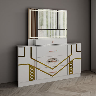 Conjunto Completo de Móveis de Quarto de Luxo de Madeira Tamanho Queen, Guarda-Roupa, Cômoda e Cama King Dupla de Couro com Design Moderno para Venda por Atacado