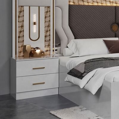 Venda por atacado Turco King Size Cama Conjunto Completo Luxo Cama Conjunto Quarto Duplo de Adultos Armazém de Madeira Modernos mobiliário de quarto Conjunto