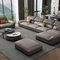 Sofá secional Sofa Set de couro moderno do MDF do painel de madeira 330*175*95cm