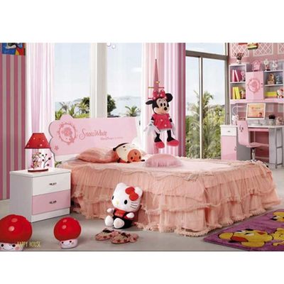 Princesa branca cor-de-rosa Kids Furniture 5pcs dos grupos de quarto das crianças de Cabrini