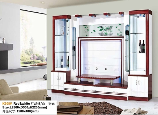 Armário de elevador de TV automático montado na parede Lareira embutida branca escondida